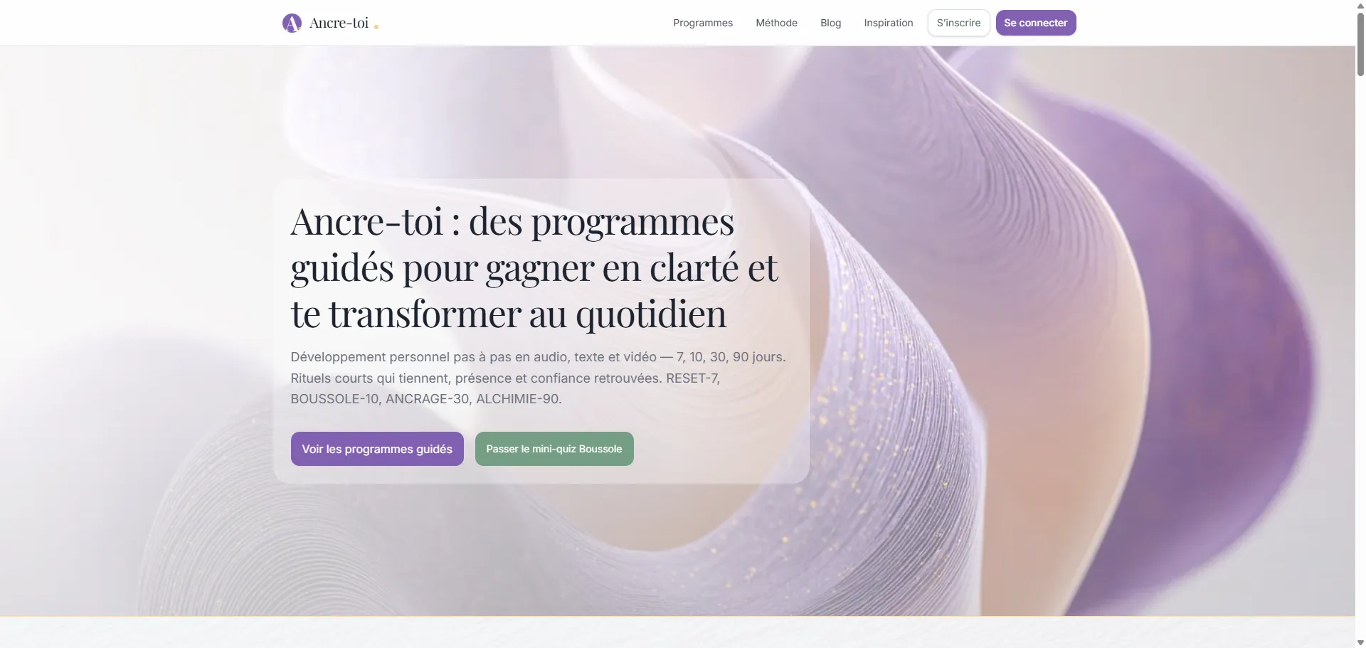 Espace membre — Ancre-toi