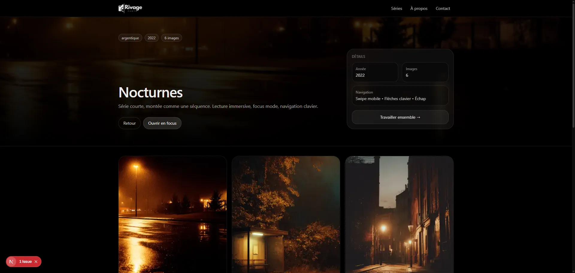 Édition série — infos, cover, images, publication guidée